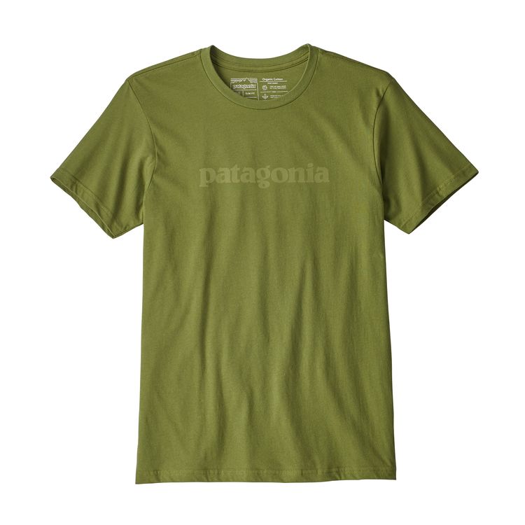 メンズ テキスト ロゴ オーガニック Tシャツ Sprouted Green ( SPTG ) ( Mサイズ )