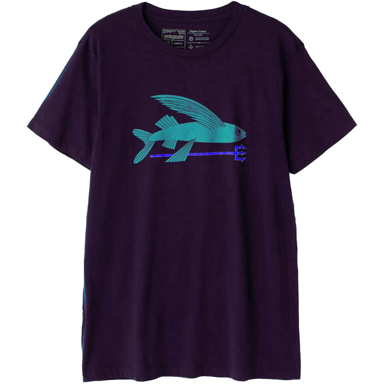 パタゴニア|メンズ・フライング フィッシュ オーガニック Tシャツ ( M ) piton purple (PTPL)