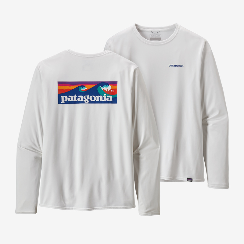 パタゴニア|リーブ・キャプリーン・クール・デイリー・グラフィック・シャツ Boardshort Logo： White ( M ) BOLW