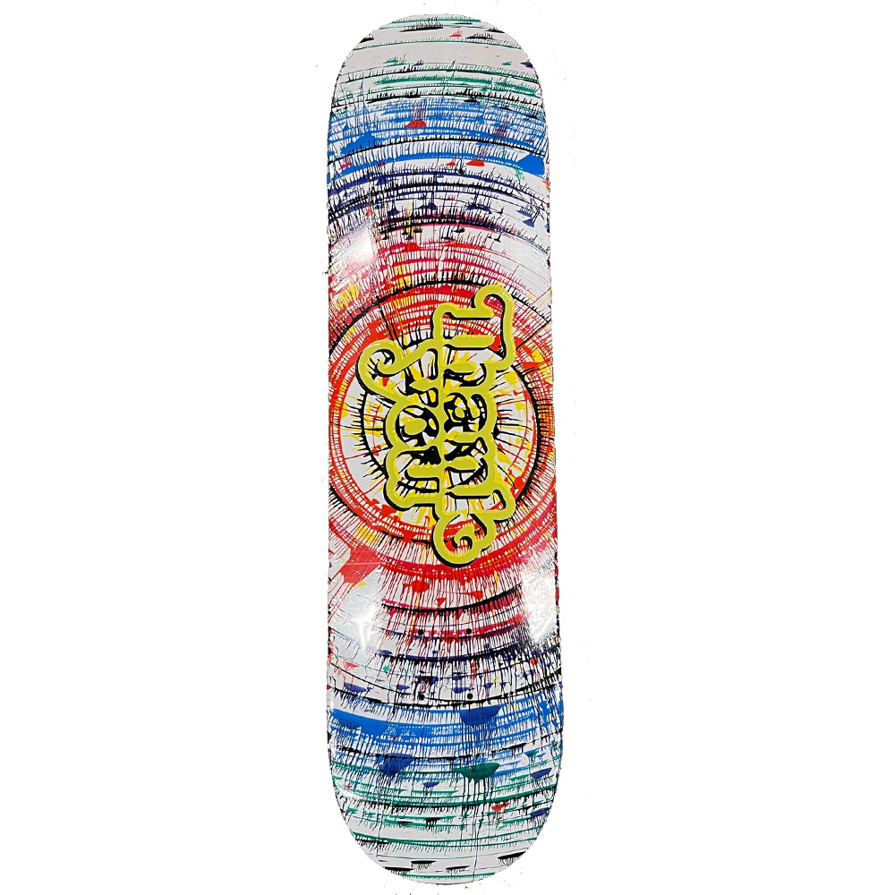 THANK YOU SPIN PAINT LOGO DECK MULTI (YELLOW) 8.0