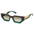 ナインファイブ/VINCENT Tundra Green & 24K Gold Sepia Gradation Sunglasses ヴィンセント / タンドラグリーン&ゴールド