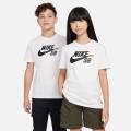 ナイキ スケートボーディング/NIKE SB YOUTH NSW SB ロゴ S/S Tシャツ (WHITE) FN9673-100 150サイズ(M)