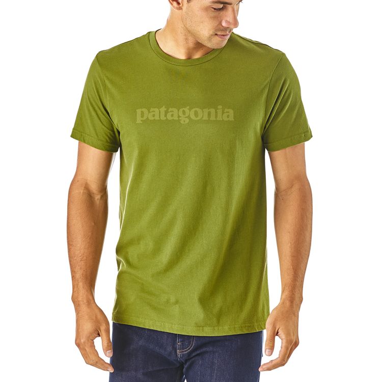 メンズ テキスト ロゴ オーガニック Tシャツ Sprouted Green ( SPTG ) ( Mサイズ )